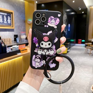 เคสโทรศัพท์มือถือนิ่ม ลายการ์ตูนคุโรมิ พร้อมสร้อยข้อมือ สําหรับ Xiaomi Mi 11 Lite 10T 11T Redmi Note 12 11 10 Pro 4G 5G 10C 9T 9A