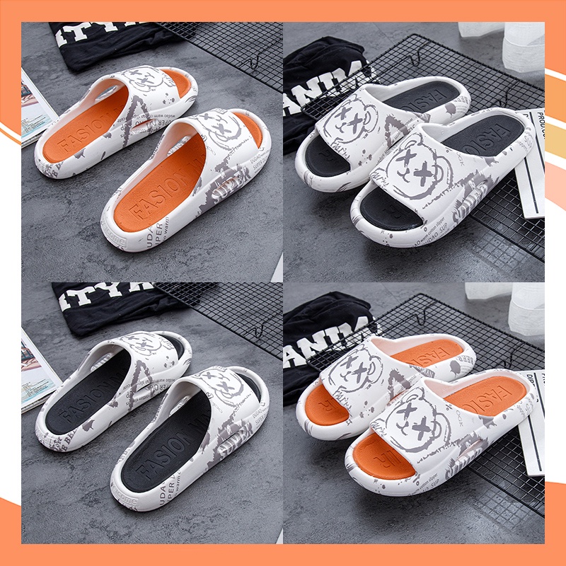 GFShop พร้อมส่งจากไทย รองเท้าแตะแต่งลวดลาย รองเท้าผู้ชายสุดจ๊าบ🎊 แมทช์ได้ทุกลุค ไม่ระคายเคืองฝ่าเท้า นำเทรนด์สุด🔥