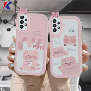 เคสโทรศัพท์มือถือแบบนิ่ม สีชมพูลายสามมิติSamsung A51 A13 A03S A23 A32 A22 M22 M32 A04S M23 F23 A52 A12 A03 A50 A02S A20 A50S A30S A52S A30 M12 A125 A13 Life F12 M10S M40S A515F M02S A025 F02S เคส