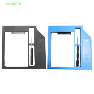 Uequilib 2nd SATA Second HDD Caddy To SATA 2.5 นิ้ว Caddy HDD SSD 9.0 มม. Enclosure ATA อะแดปเตอร์ฮาร์ดไดรฟ์ สําหรับแล็ปท็อป CD ROM ใหม่