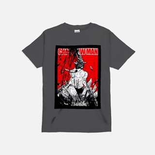 เสื้อยืด พิมพ์ลายการ์ตูนอนิเมะ chainsaw man พรีเมี่ยม สําหรับผู้ชาย