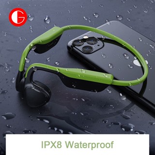 GoodSJ X9 bone conduction ชุดหูฟัง TWS IPX8 กันน้ำไร้สายบลูทูธชุดหูฟังพร้อมไมโครโฟน 8G cassette ชุดหูฟังว่ายน้ำ หูฟัง bone conduction แท้ หูฟังวิ่ง