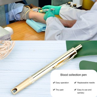 【BloodCollectionPen】อุปกรณ์ปากกาฝังเข็มทองแดงบริสุทธิ์ลายดอกลิลลี่สําหรับฝังเข็ม
