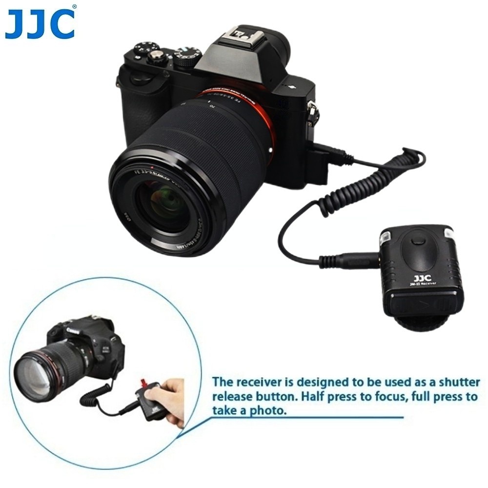 JJC JM-A(II) รีโมทชัตเตอร์ไร้สายวิทยุระยะไกล สำหรับกล้อง Canon EOS R5 R3 R1 50D 40D 30D 20D 20Da 10D 7D 6D 5D 5DS R 1D 1Ds 1DX Mark IV III II D2000 D60 D30 3 1V, รีโมทคอนโทรล Canon RS-80N3 TC-80N3 - รูปที่ 4