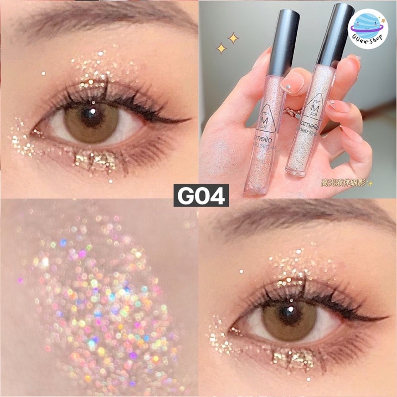 อายแชโดว์กลิตเตอร์ Glitter Liquid อายแชโดว์กันน้ำติดทนนาน ชิมเมอร์ กลิตเตอร์ ติดทนนาน