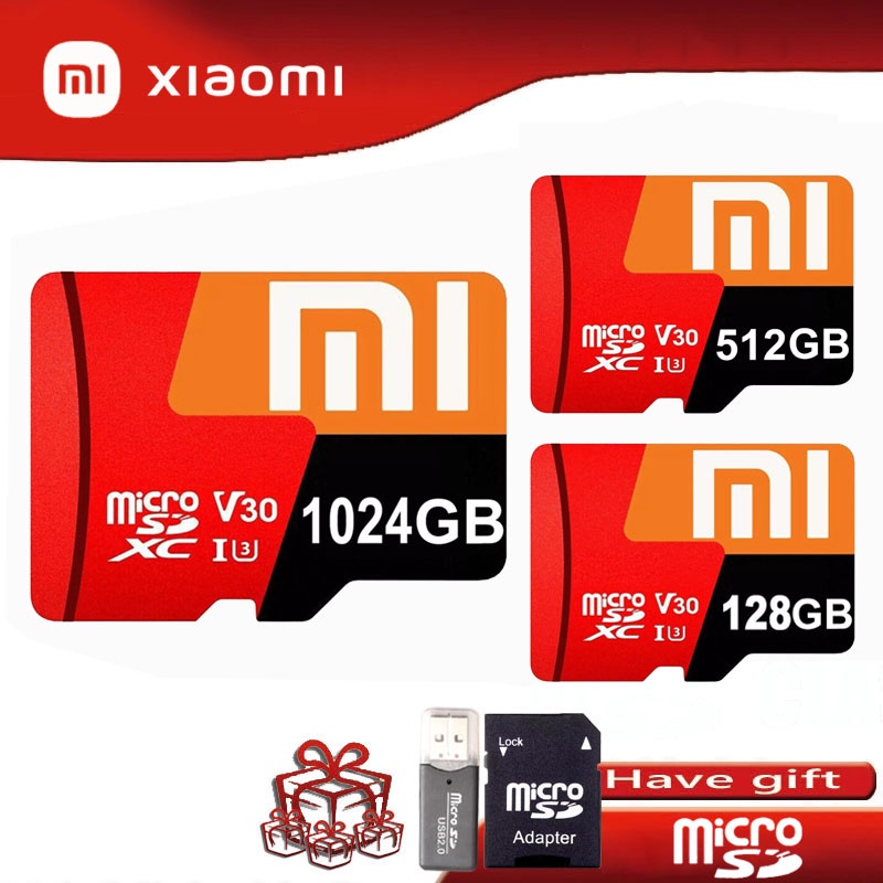 ซื้อ Xiaomi การ์ดหน่วยความจํา Micro SD TF Class 10 1TB 512GB 256GB 128GB 16GB 32GB 8GB สําหรับสมาร์ทโฟน กล้อง