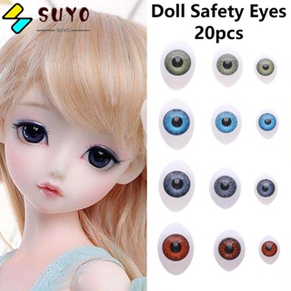 SUYO 20pcs Doll Safety Eyes 4 sizes Puppet Making Animal Toys DIY Craft