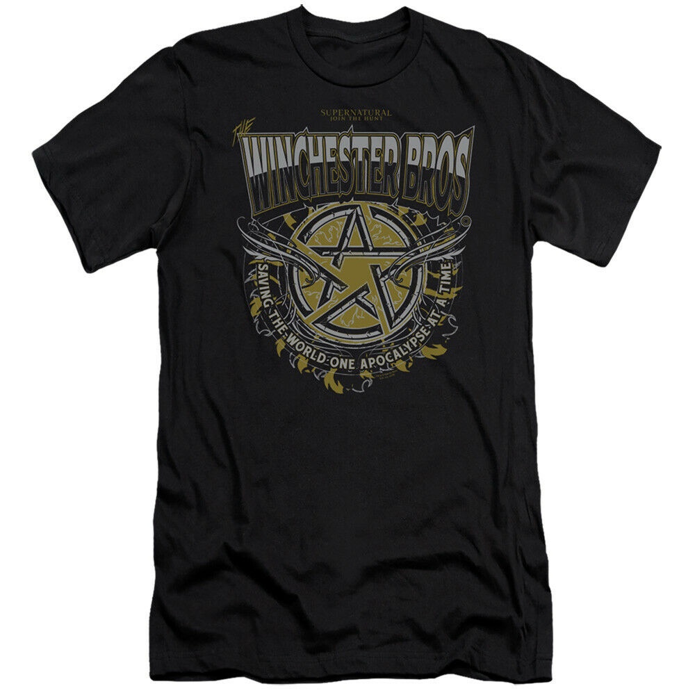 เสื้อยืด ผ้าฝ้าย 100% พิมพ์ลาย Supernatural Winchester Bros พลัสไซซ์ พลัสไซซ์ สําหรับผู้ชาย ใส่เล่นกีฬา