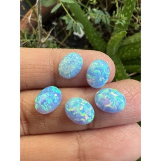 Oval 9x7mm Light Blue opal Skyblue 1 pieces