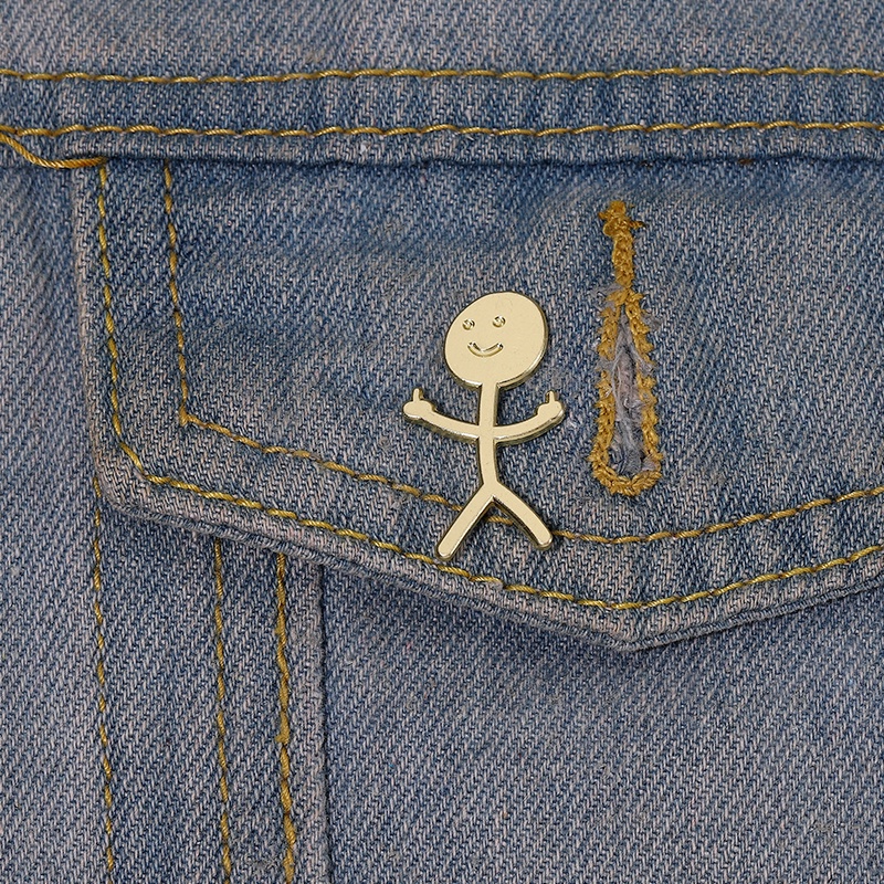 เครื่องประดับ เข็มกลัด โลหะผสม รูปตัวร้ายกราฟฟิติ เหมาะกับของขวัญ สําหรับเพื่อน