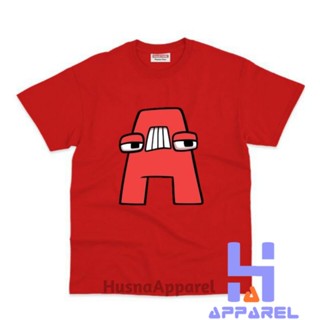 เสื้อยืด พิมพ์ลายตัวอักษร ALPHABET LORE A สําหรับเด็ก