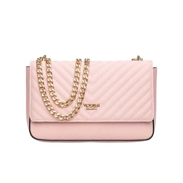 Glamshop Victorias Secret Pebbled V-Quilted Shoulder Bag / Beg Bahu Wanita Bergaya