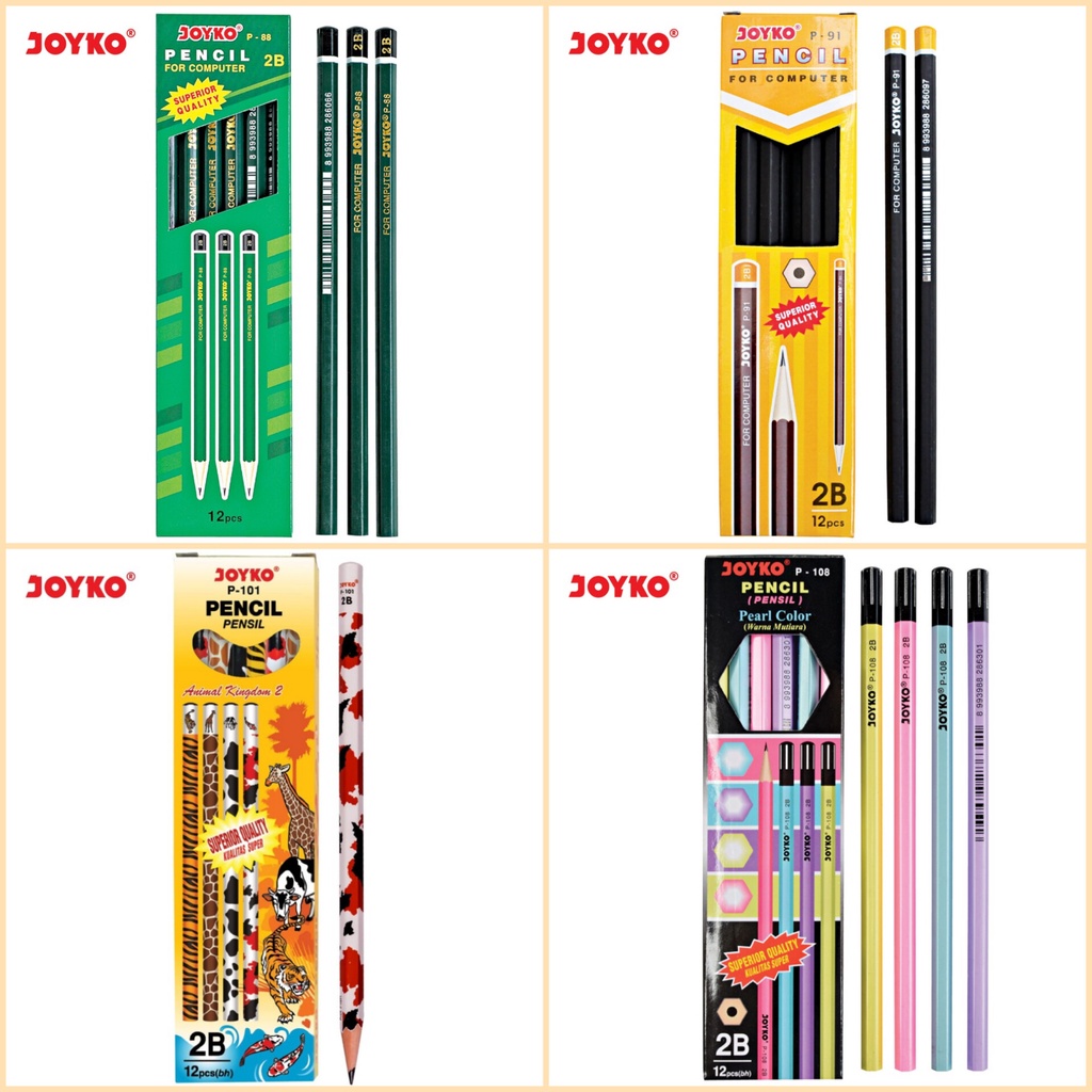 (1 แพ็ค) ดินสอ Joyko 2B P88 P91 P101 P108