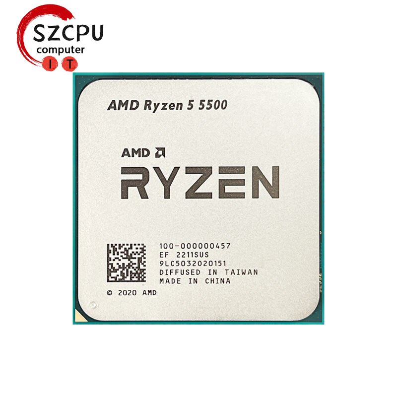 มีสินค้า amd Ryzen 5 5500 R5 5500 3.6 GHz 6-core 12-thread CPU โปรเซสเซอร์ 7nm L3 = 16m 100-00000045