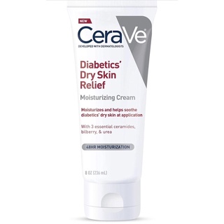 🔥พรีออเดอร์🔥CeraVe Moisturizing Cream for Diabetics’ Dry skin ครีมให้ความชุ่มชื้นสำหรับผิวผู้ป่วยเบาหวาน