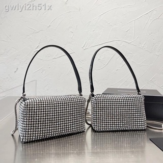 ๑♣✑(With Box) ALEXANDER WANG Women s Inheritance Bag Fashion Style Underarm Glitter Diamond Bag