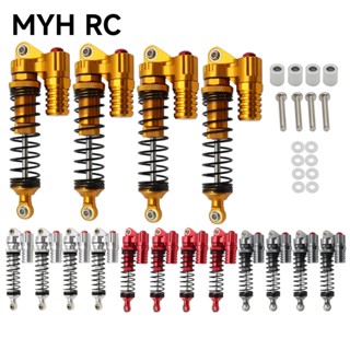 Myhrc โช๊คอัพหลัง โลหะ 90 มม. สําหรับรถไต่หินบังคับ 1/10 Trx-4 TRX4 Axial SCX10II D90 CC01 WRAITH 4 ชิ้น