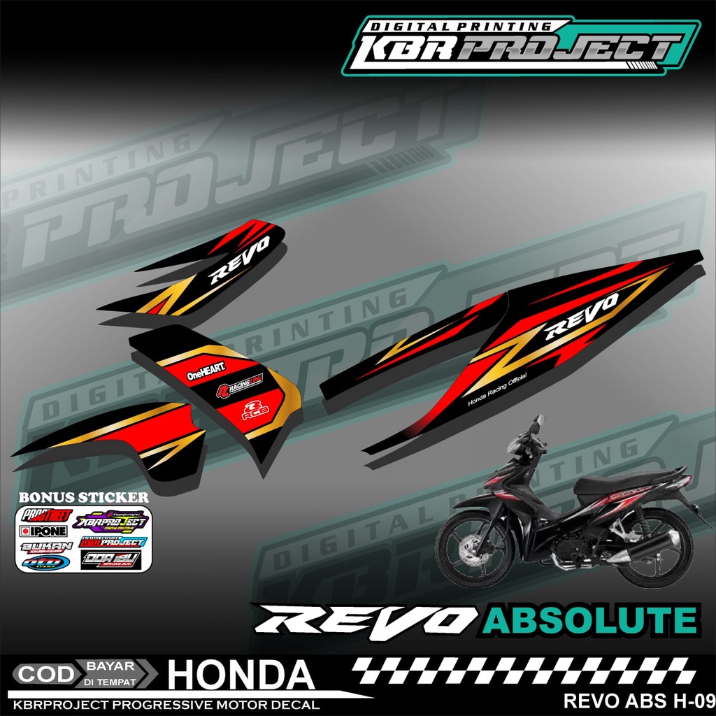 REVO ABSOLUTE Striping Sticker, HONDA Motorcycle Sticker Variation Strips, Racing Design H-09