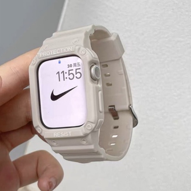 RUzgGED สาย+case   strap Watch 8 7 Se 6 5 4 3mm. 44mm 45mm.38mm.42mm สายนาฬิกา smartwatch สาย iWatch