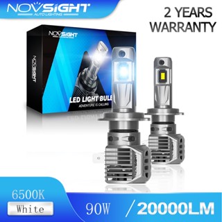 Novsight N62 H7 ไฟหน้ารถ LED 90W 20000LM 6500K Super Bright 1:1 การออกแบบไฟหน้าแบบอินไลน์ไดรฟ์ในตัว PLUG &amp; PLAY