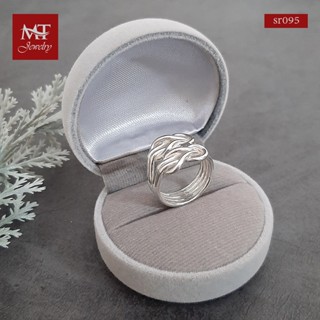 MT แหวนเงินแท้ เงื่อนพิรอดคู่ ไซส์: 51, 53 Solid 925 Sterling Silver Ring (sr095) MT Jewelry มณีธารา