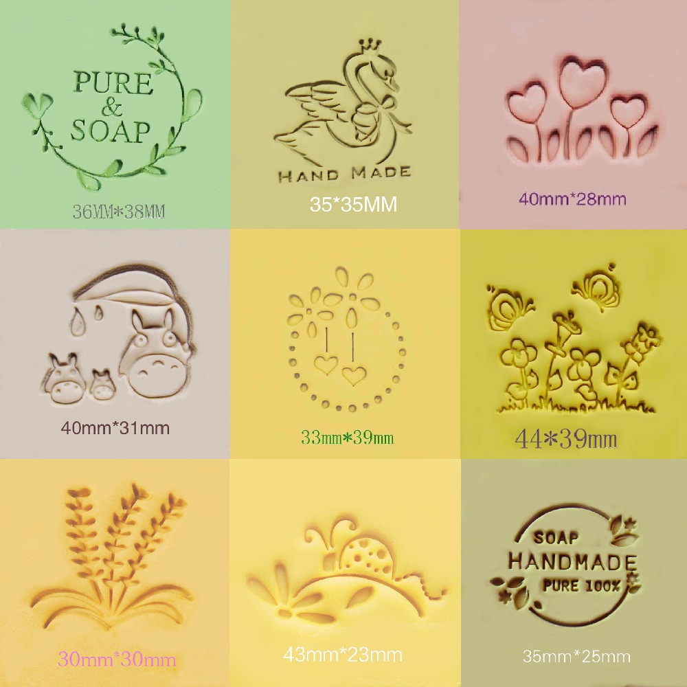 ตัวปั๊มกดลายสบู่ Handmade soap seal stamp (สต๊อกไทยส่งเร็ว)