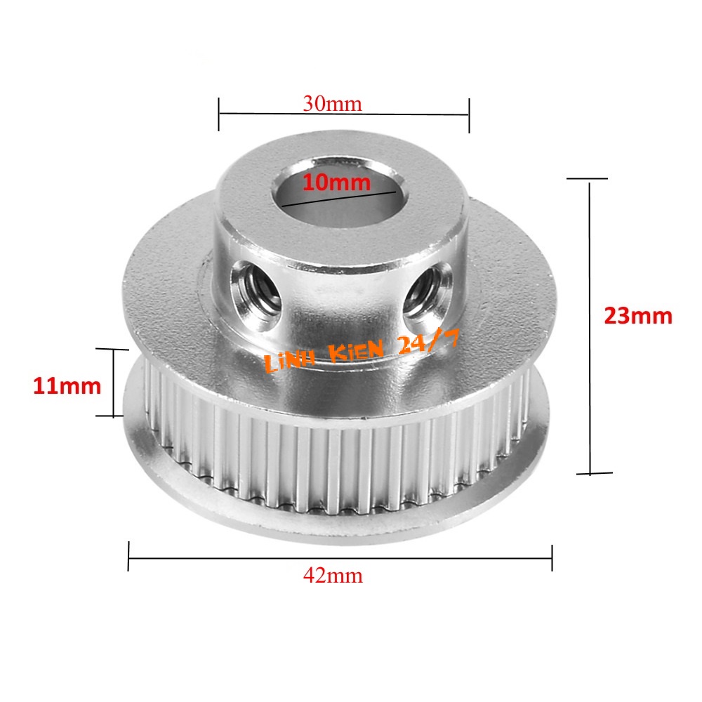 PULLEY ALUMINIUM GEAR 3M40 BELT WIDE 11MM SHAFT 10MM