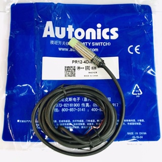 PR12-4DN(Autonics) Proximity Sensor เซนเซอร์จับโลหะ เกลียว12 mm ยาว45 มม NPN NO 3สาย ระยะจับ 4 mm ไฟ12-24VDC