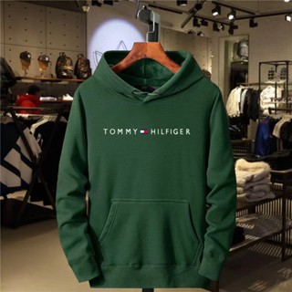 พร้อมส่ง TOMMY TOMMY เสื้อกันหนาวแขนยาว ผ้าฟลีซ สําหรับผู้ชาย และผู้หญิง