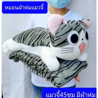 หมอนผ้าห่มแมวจี้ ผ้าไมโครไฟเบอร์  นุ่มครับ ขนาด ผ้า150*90ซม สินค้าเกรดเอครับ หมอนผ้าห่ม แมวจี้