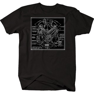 [COD] [XS-6XL] เสื้อยืดแขนสั้นลําลอง ผ้าฝ้าย 100% พิมพ์ลาย Bold Imprints Racing Flathead Engine Motor Diagram Hotro