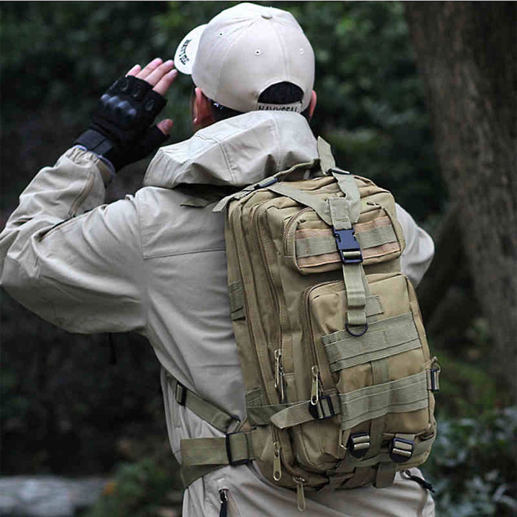 30L กระเป๋าเป้สะพายหลัง Outdoor tactical backpack กระเป๋าเป้ทหาร เลือกได้หลายสี ทนทานกันน้ำแข็งแรงใส่ของได้เยอะ - รูปที่ 6