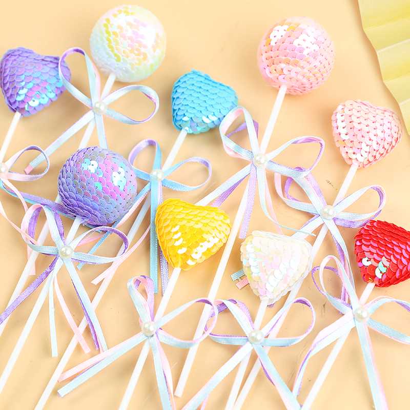 เลื่อมรัก/บอลลูนเค้กตกแต่งวันวาเลนไทน์เค้กวันเกิดการ์ด Lolli Bowknot อบเค้กเครื่องประดับตกแต่ง