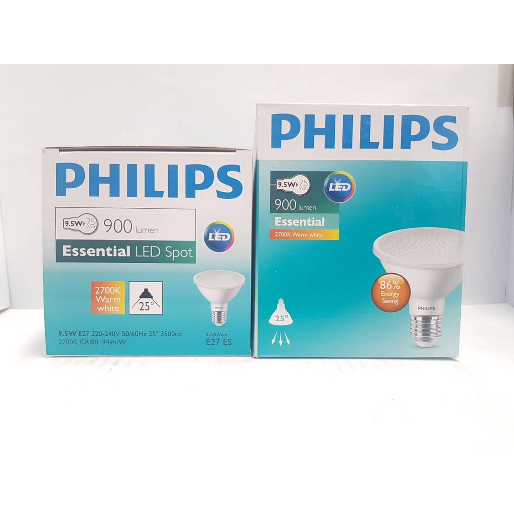 Philips Essential LED 9.5-75W PAR30S 827 25D