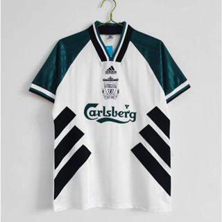 เสื้อกีฬาแขนสั้น ลายทีมชาติฟุตบอล Liverpool 1993 95 Liverpool Away สไตล์วินเทจ ไซซ์ S-XXL AAA