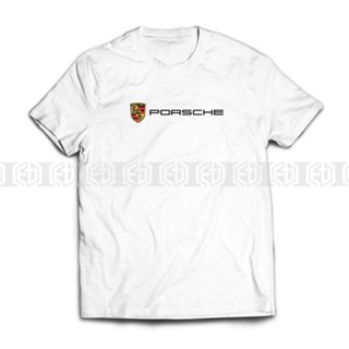 (พร้อมส่ง) Porsche เสื้อ Cotton Racing แฟชั่น Pakaian Casual Motorsport Baju ขาย Murah พิมพ์รถ Unisex Tee Mens เสื้อยื