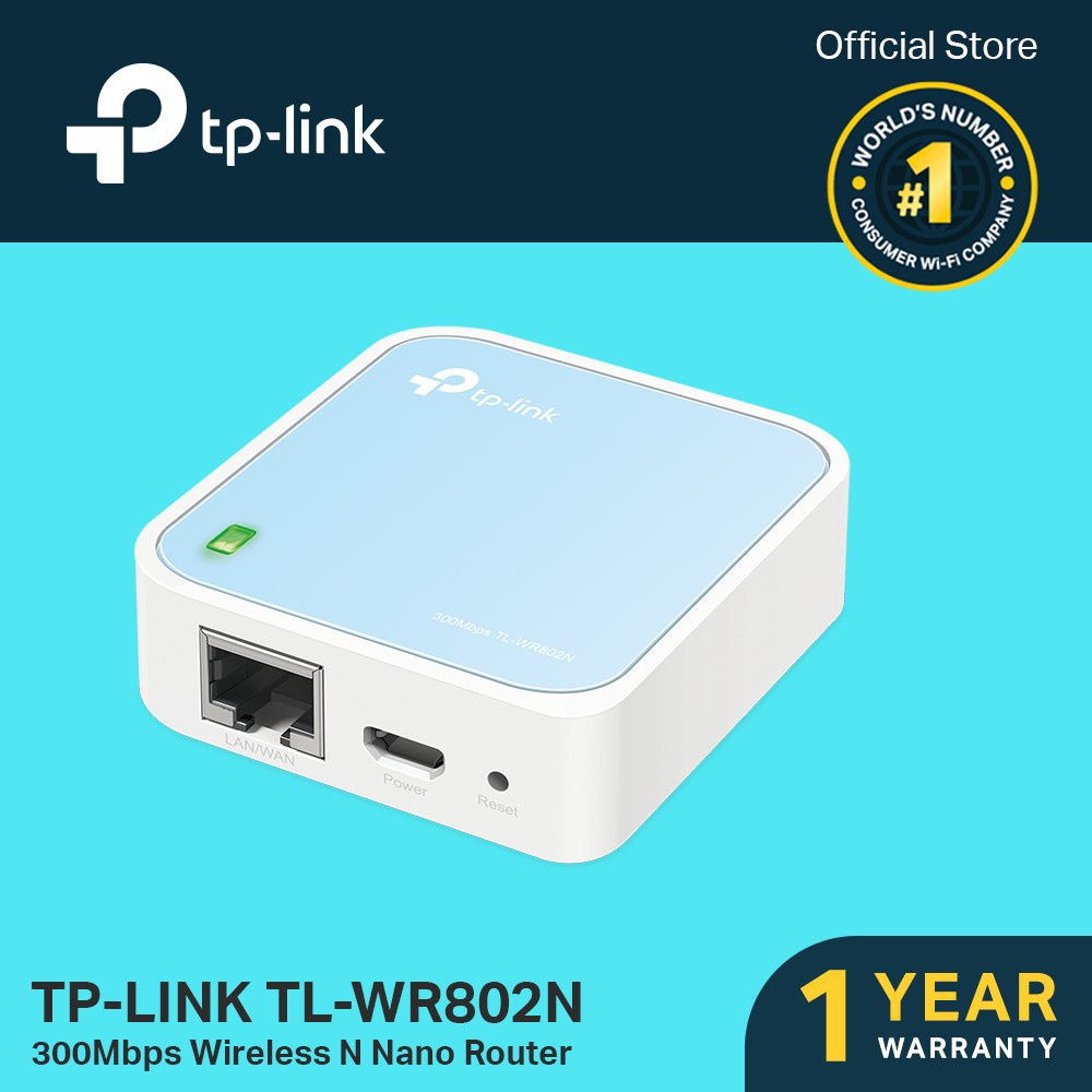 TP-LINK (TL-WR802N) 300Mbps Wireless N Nano Router สูงสุดถึง 300Mbps ทำให้การใช้งานอย่างราบรื่น ไม่มีสะดุด