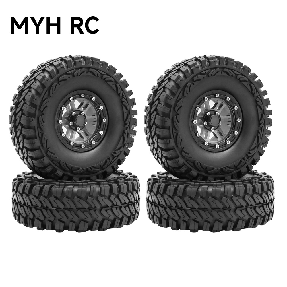Myhrc ยางล้อรถ 1.9 นิ้ว สําหรับรถไต่หินบังคับ 1/10 Axial SCX10 90035 90022 90046 90047 RC4WD D90 D110 TF2 TRX-4 4 ชิ้น