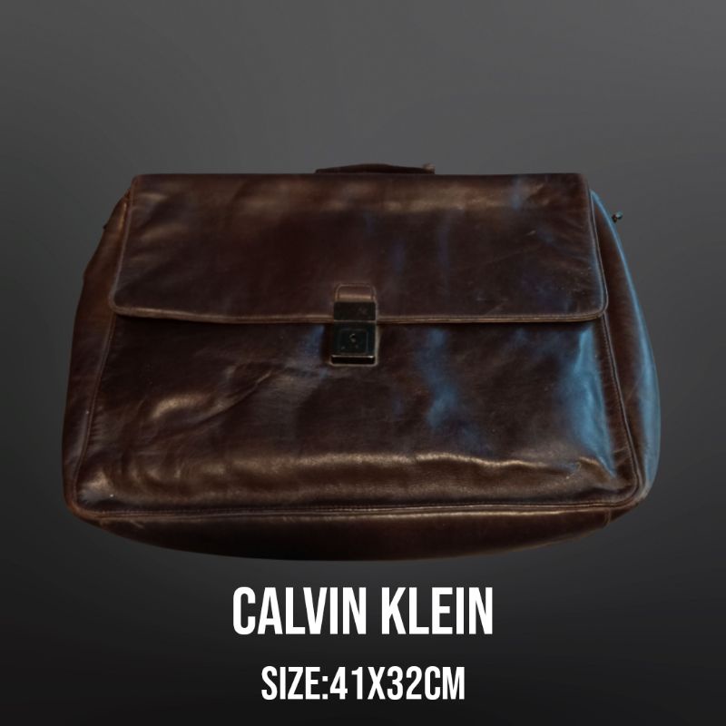 กระเป๋าเอกสารcalvin kleinแท้ กระเป๋าหนังแท้#17