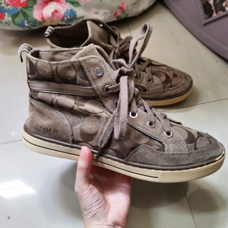 รองเท้า Coach หนังแท้​ สวย​มาก Size 37 ​(23.5cm)