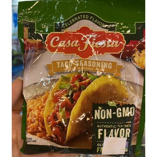 Taco Seasoning Mix ( Casa Fiesta Brand ) 28 G. ซอสผงปรุงรส สำหรับทาโก้ ( ตรา คาซ่า เฟสต้า ) ทาโก้ ซีซันนิ่ง มิกซ์