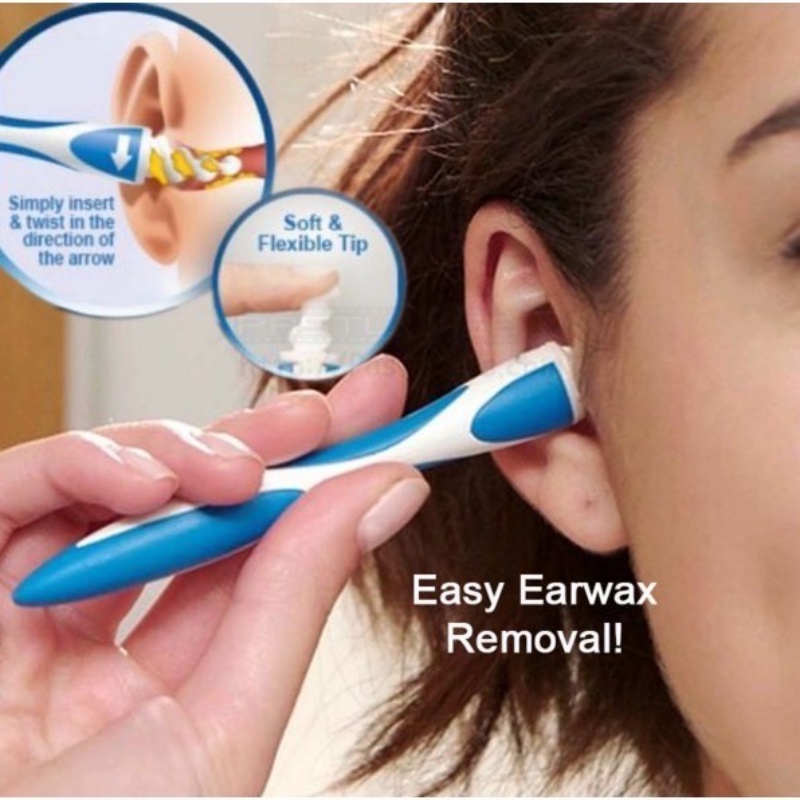 Ear Wax Digger Earwax Removal Swab Spiral Soft Earpick Smart Earcare