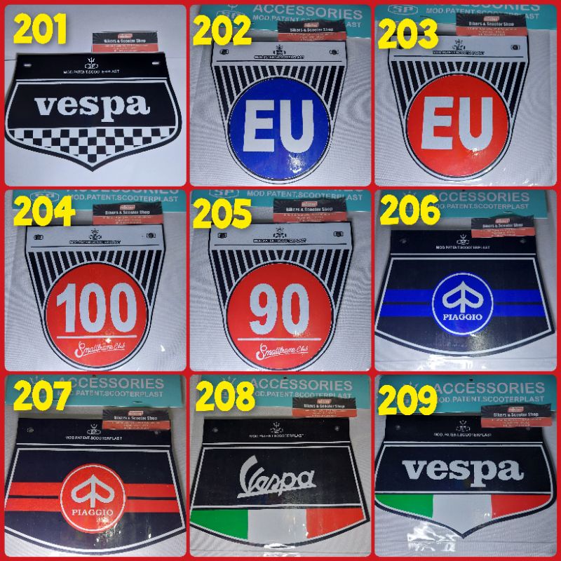 ผ้าคลุมรถ Vespa Mudflap