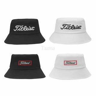 Titleist ใหม่ หมวกกอล์ฟ ผ้าฝ้าย ปักลายตัวอักษร ทรงกลม พร้อมมาร์กเกอร์