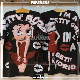 [ BETTY BOOP ] All Over Print  the Original BOOTLEG เสื้อการ์ตูน เสื้อวินเทจ papamama vintage shirt