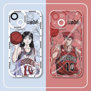 เคสโทรศัพท์มือถือแบบนิ่ม ใส ลายการ์ตูนอนิเมะ SLAM DUNK Sakuragi Hanamichi &amp;Akagi Haruko สําหรับ IPhone 14 13 12 11 Pro Max 14 Plus 13 12 Mini 6 6s 7 8 Plus XR X XS Max