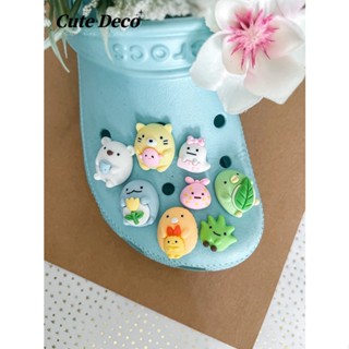 【Cute Deco】sumikko Gurashi จี้รองเท้า Croc Jibbitz สําหรับตกแต่งรองเท้าผ้าใบ Diy