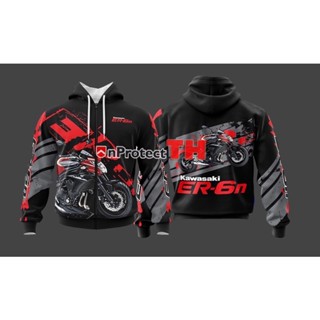 เสื้อการ์ด KAWASAKI ER6N ดำแดง (เก็บเงินปลายทางได้)