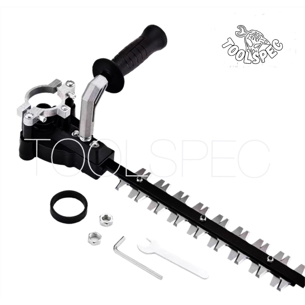 THAKITEC หัวตัดแต่งพุ่มไม้ใช้กับเครืองเจียร์ สำหรับต่อเครื่องเจียร 4 นิ้วได้ทุกรุ่น ใบ SK5 แปลงเครื่องเจียร์เป็นตัดพุ่ม