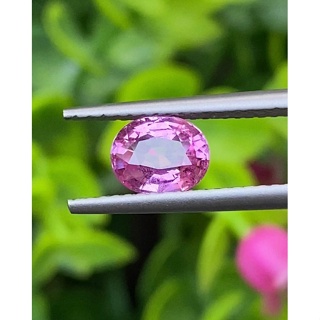 พลอย ชมพู พิ้ง แซฟไฟร์ Pink Sapphire 1.04 กะรัต (Cts.) พลอยแท้ อัญมณีมงคลประจําวันเกิด เครื่องประดับพลอย